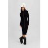 ŠATY KARL LAGERFELD JEANS KLJ LSLV KNITTED ZIP DRESS BLACK