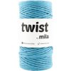 MILA macramé šňůra TWIST 3mm Tyrkysová jasná