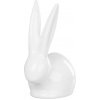 Dekorácia MagicHome, Zajačik s dlhými ušami, biely, porcelán, veľkonočný, 10,1x6,5x13,1 cm