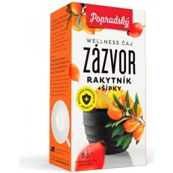 Popradský Wellness čaj zázvor rakytník + šípky 18 x 2 g