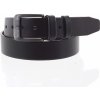 Pánsky kožený opasok jeansový čierny - PB Hanes 105 čierna
