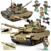 STAVEBNICA TANK ABRAMS M1A2 AMERICKÁ ARMÁDA + 3 FIGÚRKY + ZBRANE (NIE LEGO)