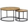 Autronic, Set 2ks stolíkov 80x80 cm, MDF Divoký dub, AF-3002 OAK