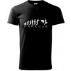 Parkour evolúcia - Klasické pánske tričko vyššej gramáže - XL ( Čierna )