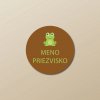 Nažehľovacie menovky na oblečenie (Kopírovat) - 3ks, Kruh 2,3 × 2,3 cm, Žaba, Hnedá