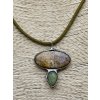 Náhrdelníky - Katyba | Náhrdelník minerál - Surový Prehnit S0682