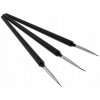 Štetce na zdobenie nechtov gél akryl čierne 3ks