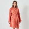 Krátky unisex župan s kimono golierom tomatová 048 Blancheporte
