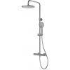 Oltens Vatten sprchová súprava nástenná s termostatom s dažďovou sprchou grafitová 36505400