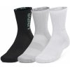 Vysoké funkčné ponožky Under Armour 3-MAKER MID-CREW (3PK) čierne 1373084-002 - M