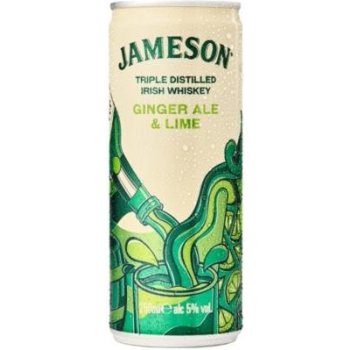 Jameson Ginger Ale & Lime 5 % 0,25 l (plech)