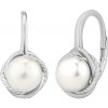 Silvego Strieborné náušnice Marjory s bielou prírodnou perlou LPS2896ESFWP