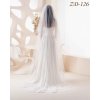 Dlhý svadobný závoj s 80 kryštálmi ZD-126 Výber farby: ivory, Variant: Variant C: 300 cm