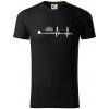 Kolky EKG - Tričko z organickej bavlny - 2XL ( Čierna )