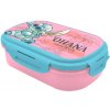 Lilo a Stitch Svačinový box Disney Stitch s vidličkou růžový