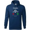 Volejbal volá - Mikina pánska Cape s kapucňou - S ( Polnočná modrá )