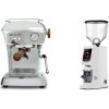 Ascaso Dream PID, leštený hliník + Eureka Atom W 75, white