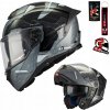 Motocyklová prilba MT ATOM 2 SV HIGHLANDS BLACK/GREY čierna sivá DARČEKY