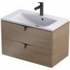 Oristo Siena skrinka 79.6x45.5x50 cm závesná kúpeľňová skrinka pod umývadlo dub OR45-SD2S-80-78