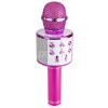 MAX KM01 Karaoke mikrofon s reproduktorem, BT a MP3, růžový
