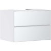 HANSGROHE Xevolos E závesná skrinka pre lakovanú dosku so zápustným umývadlom, 2 zásuvky PushOpen, 780 x 550 x 555 mm, matná biela/metalická biela, 54187320