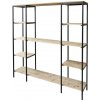 Chic Antique Čierny kovový regál/ knižnica s policami Vence - 180*35*183 cm - Chic Antique
