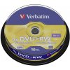 1x10 Verbatim DVD+RW 4,7GB 4x Speed, matte silver Cakebox
