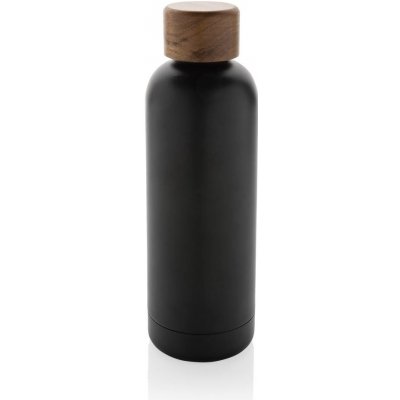 Wood z RCS Termo fľaša recyklovanej nerezovej ocele čierna 500 ml