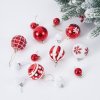 4Home Sada vianočných ozdôb Merry&Bright 44 ks červeno-biela