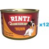 RINTI Gold Chicken Mini 12×185 g Kuracie mäso pre psy malých plemien