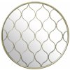 Chic Antique Mosadzné antik okrúhle kovové nástenné zrkadlo Adria - Ø 85*3 cm - Chic Antique