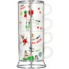 Bialetti Italia - Set of 4 Cappuccino šálok so stojanom