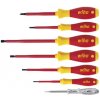 Wiha 00834 Sada skrutkovačov SoftFinish Electric 7 ks / Ploché / Phillips / 1x skúšačka napätia / 1000V AC / dopredaj (00834)
