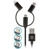 Forever DATAPIP5-MICBKK 3v1 USB microUSB/UCB-C/lightning, 1m