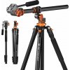 Kf stativ fotografický stativ monopod video 240 cm + fluidní hlava FH-03 / K&F T254A7 / K09.137