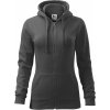 Malfini Trendy Zipper Dámska mikina 411 oceľová šedá M