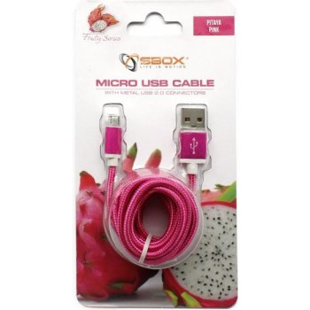 SBOX USB-10315P USB 2.0/MicroUSB, ružový