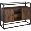 tectake 404684 komoda oldham 100x38x80,5cm - industriálne drevo tmavé, rustikálne