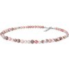 Gaura Pearls Náhrdelník Benjamina s přírodním Achátem, Rodonitem a řiční perlou 202-69 Barevná/více barev 49 cm + 4 cm (prodloužení)