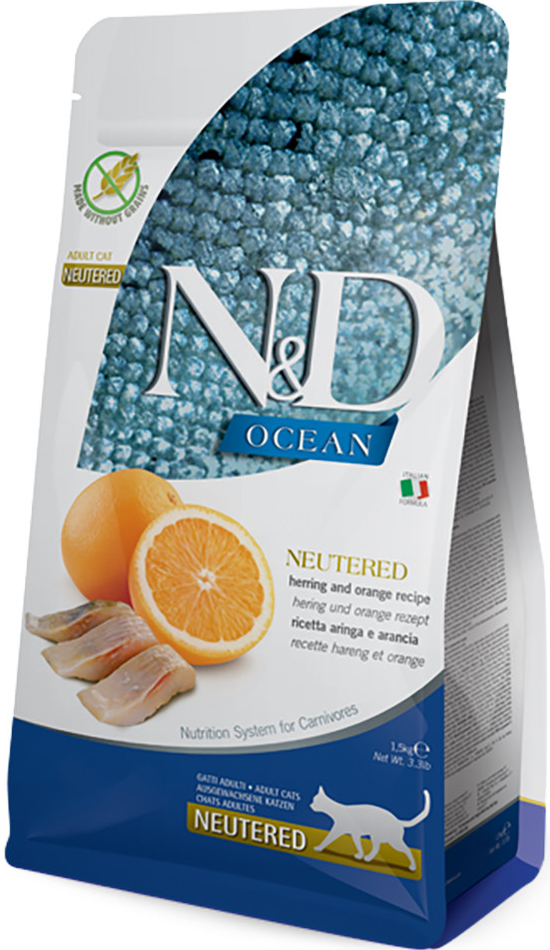 Farmina N&D OCEAN GF adult neutered herring and orange 1,5 kg
