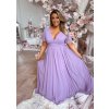 ZAZZA Dlhé spoločenské bledo fialové šaty Veľkosť: XXXL