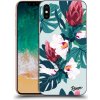 Picasee silikónový čierny obal pre Apple iPhone X/XS - Rhododendron
