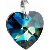 Strieborný prívesok s kryštálmi Swarovski modré srdce 34002.5