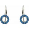 INFINITYSILVER Strieborné náušnice kolieska s modrými zirkónmi KE236MZp