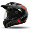 UFO PLAST Prilba ARIES Enduro sivá/oranžová S