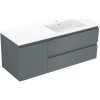 Mexen Orio kúpeľňová skrinka 120 cm s umývadlom Otis pravým, 2S, 1D, grafit mat/biela mat - 91A13-12047-3-BBFFF66-W18P01