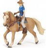 PAPO Figúrka PAPO, kôň s kovbojskou jazdkyňou
