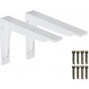 Onpira Biely držiak police s podperou 14-59 cm [2ks] Rozmer: 190x145 mm
