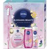 Darčeková sada NIVEA BloomingBeauty Sprchový gél 250ml, Deospray 150ml, Textilná maska 1ks