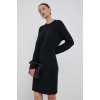 Vlnené šaty Tommy Hilfiger čierna farba, mini, oversize WW0WW40263 M